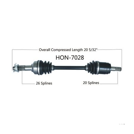Wide Open OE Replacement CV Axle for HONDA FRONT R 420/500/FORE/RUBI/ 4TRAX HON-7028